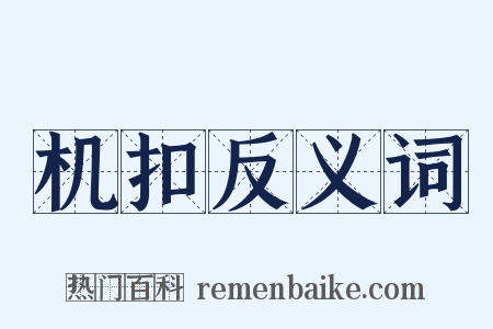 机扣反义词是什么意思的图片